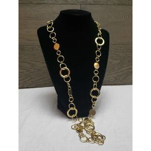 New York and Company Gold Long Chain Nec